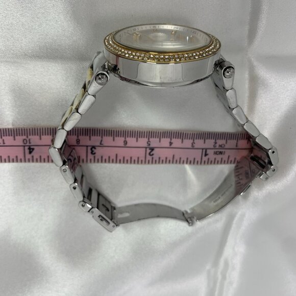 Michael Kors Womens Parker Analogue Watch Gold-Tone Crystal-Accented Stainless S - Picture 8 of 11